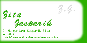 zita gasparik business card